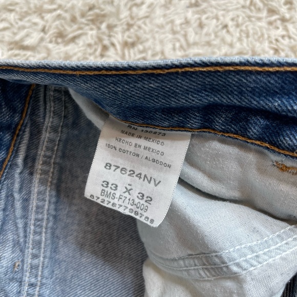 Mens Rustlers distressed W33 L32 blue denim jeans FADED - Picture 2 of 7